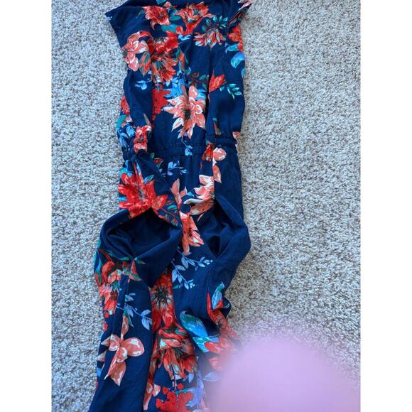 TALBOTS Sleeveless, summer Maxi Dress, Blue w/Floral print, size 8 - Picture 5 of 11